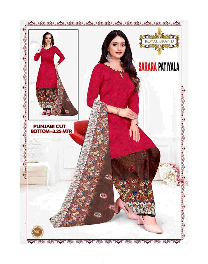 Royal Sarara Patiyala 1 Indo Casual Daily Wear Printed Cotton Dress Material Collection